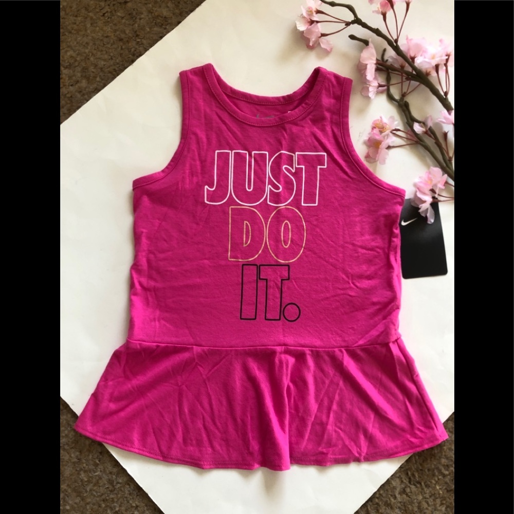 Nike Girl’s Sleeveless Fuschia Pink Shirt